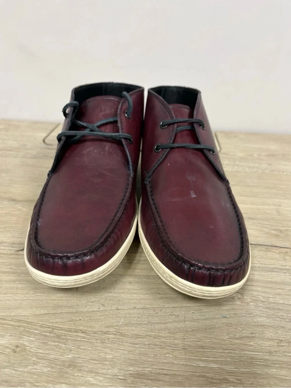 tods ankle chukka boots leather Violet sz 9.5